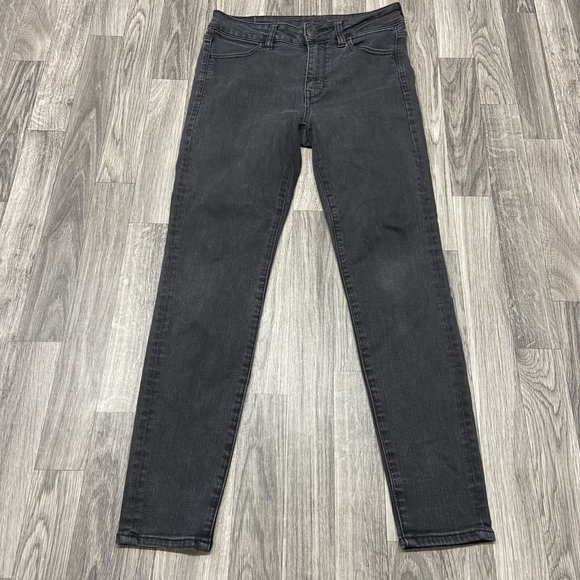 AMERICAN EAGLE Hi-Rise Jegging Skinny Leg Black Denim Jeans Women's Size 6 Short - Picture 2 of 13